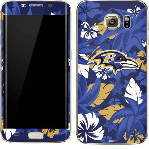 NFL Baltimore Ravens Tropical Print Galaxy S7 Edge Skin